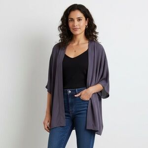 Aritzia Wilfred Sz XXS Dusty Purple Open Flowy Relaxed Kimono
